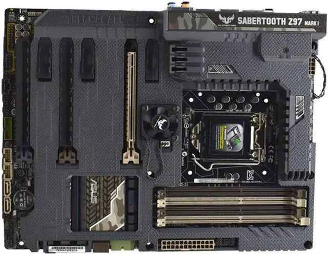 Alt view image 2 of 4 - SABERTOOTH Z97 MARK 1 Z97 Motherboard LGA 1150 Core i7/i5/i3 DDR3 32GB USB3.0 SATA III PCI-E3.0 Display Port HDMI ATX