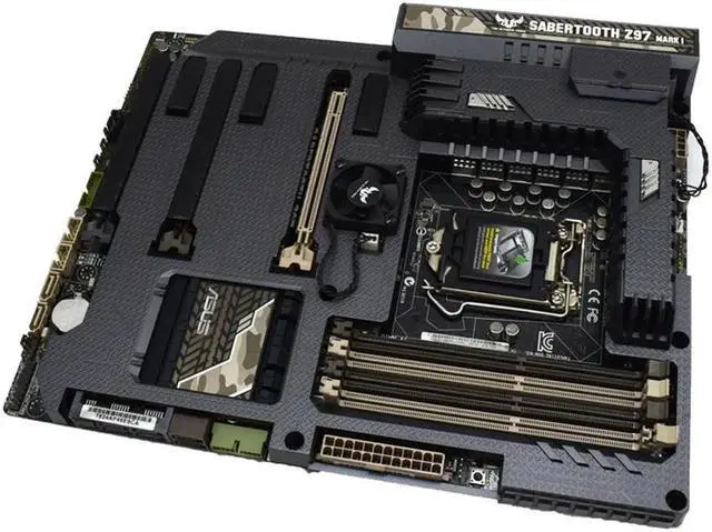 Alt view image 3 of 4 - SABERTOOTH Z97 MARK 1 Z97 Motherboard LGA 1150 Core i7/i5/i3 DDR3 32GB USB3.0 SATA III PCI-E3.0 Display Port HDMI ATX