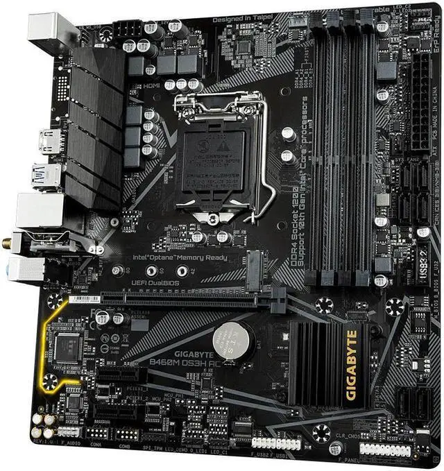 Alt view image 3 of 4 - Motherboard B460M DS3H AC With LGA 1200 Socket for 10th 11th Gen Core i3 i5 i7 Processors Supports 4 DDR4 Slots