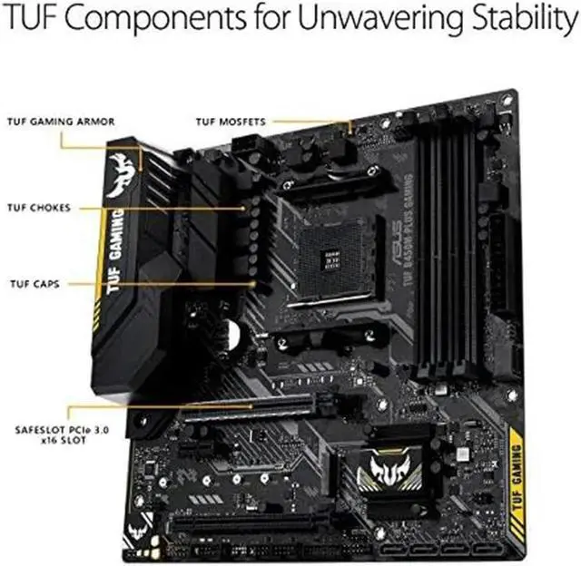Alt view image 7 of 7 - Socket AM4 TUF B450M-PLUS GAMING Motherboard Ryzen DDR4 128GB PCI-E 3.0 M.2 SSD DVI M.2 SSD