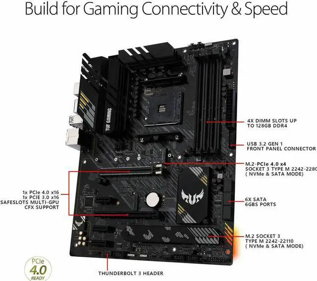 CPU TUF GAMING B550-PLUS/Ryzen7 5800X/32GB ASUS TUF GAMING B550-PLUS WIFI II AM4 ATX AMD Motherboard