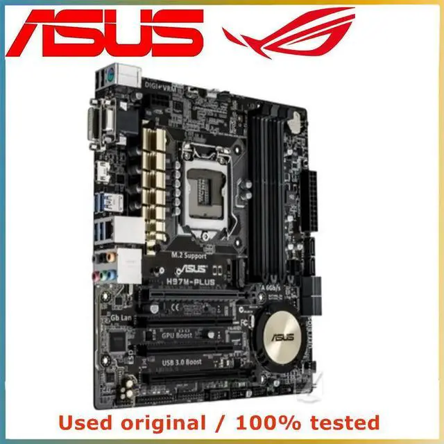 Alt view image 3 of 4 - For H97M-PLUS Computer Motherboard LGA 1150 DDR3 32G For H97 Desktop Mainboard SATA III PCI-E 3.0 X16