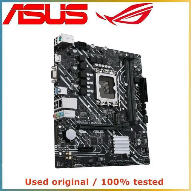 Alt view image 2 of 4 - For H610 For PRIME H610M-K D4 Computer Motherboard LGA 1700 DDR4 64G Desktop Mainboard M.2 NVME PCI-E4.0 PCI-E X16