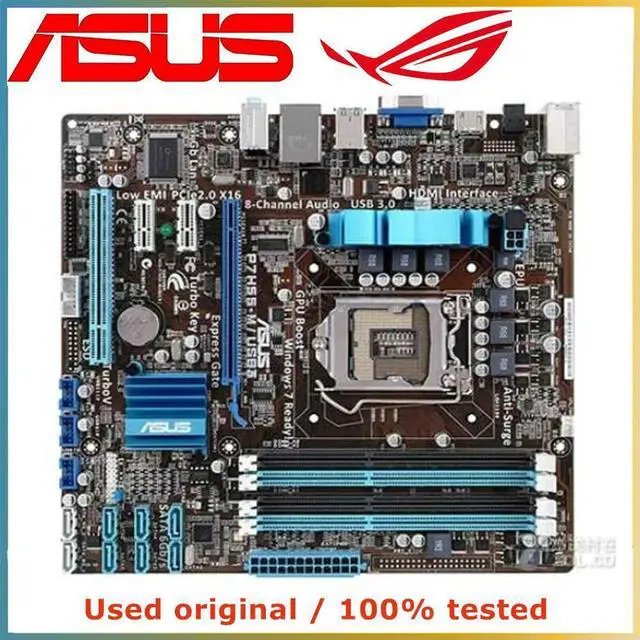 Main image of For H55 For P7H55-M/USB3 Computer Motherboard LGA 1156 DDR3 16G Desktop Mainboard SATA II PCI-E 2.0 X16