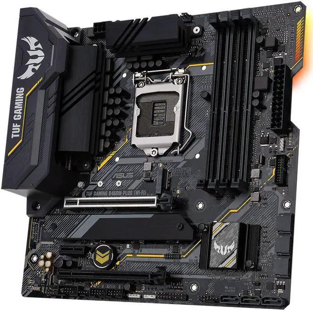 Alt view image 3 of 4 - TUF GAMING B460M-PLUS (WI-FI) B460 (LGA 1200) micro ATX Motherboard DDR4 128G PCI-E 4.0 M.2 HDMI USB 3.2 ATX