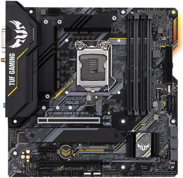 Alt view image 2 of 4 - TUF GAMING B460M-PLUS (WI-FI) B460 (LGA 1200) micro ATX Motherboard DDR4 128G PCI-E 4.0 M.2 HDMI USB 3.2 ATX