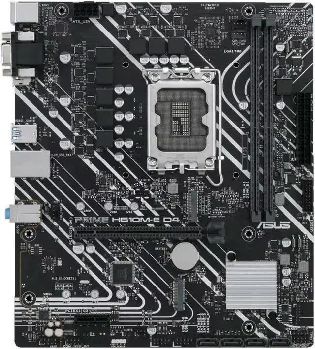 Alt view image 2 of 4 - PRIME H610M-E D4 motherboard supports LGA1700 DDR4PCIe 4.0, dual M.2 slots, Realtek 1G network card M-ATX motherboards