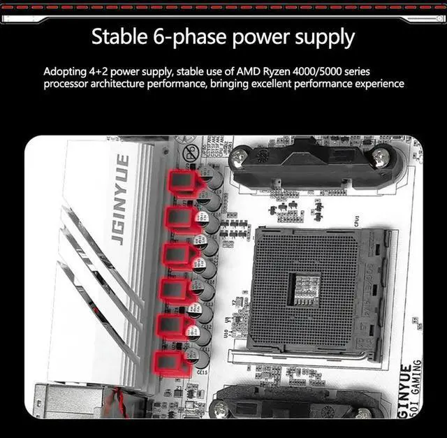 Alt view image 2 of 4 - 2023 B550i GAMING Motherboard AM4 CPU 4000/5000 series desktop itx mini Computer