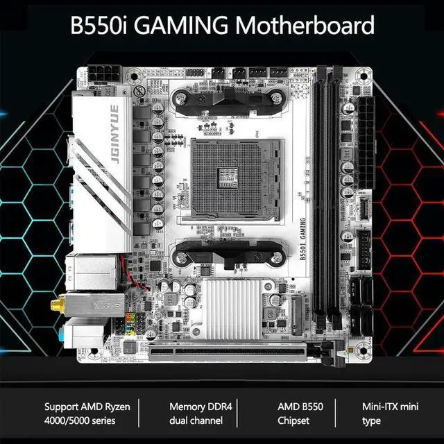 Main image of 2023 B550i GAMING Motherboard AM4 CPU 4000/5000 series desktop itx mini Computer