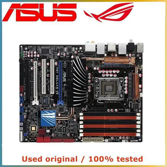 Main image of For X58 For P6T Deluxe V2 Computer Motherboard LGA 1366 DDR3 24G Desktop Mainboard SATA II PCI-E 2.0 X16