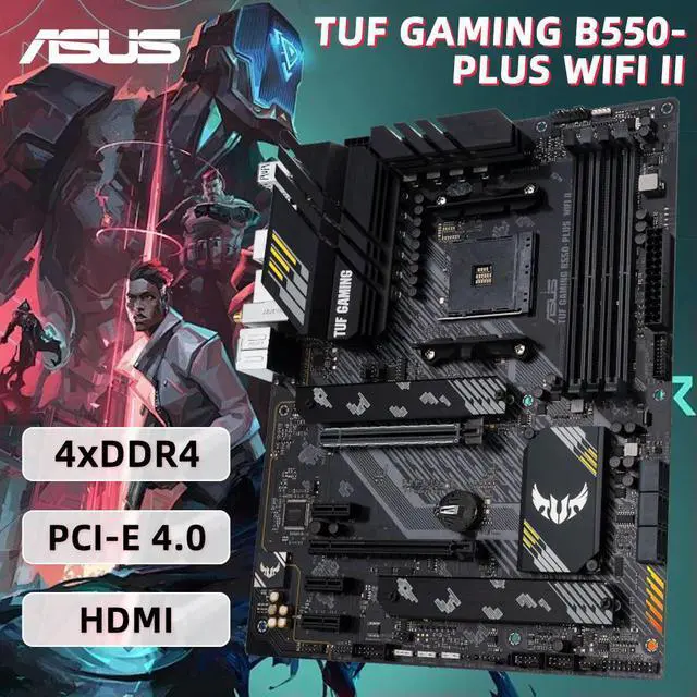 B550 Motherboard TUF GAMING B550-PLUS WIFI II Supports Ryzen