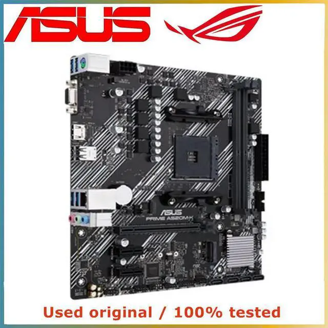 Alt view image 2 of 4 - For A520 For PRIME A520M-K Computer Motherboard AM4 DDR4 64G Desktop Mainboard  SATA III USB PCI-E 3.0 X16