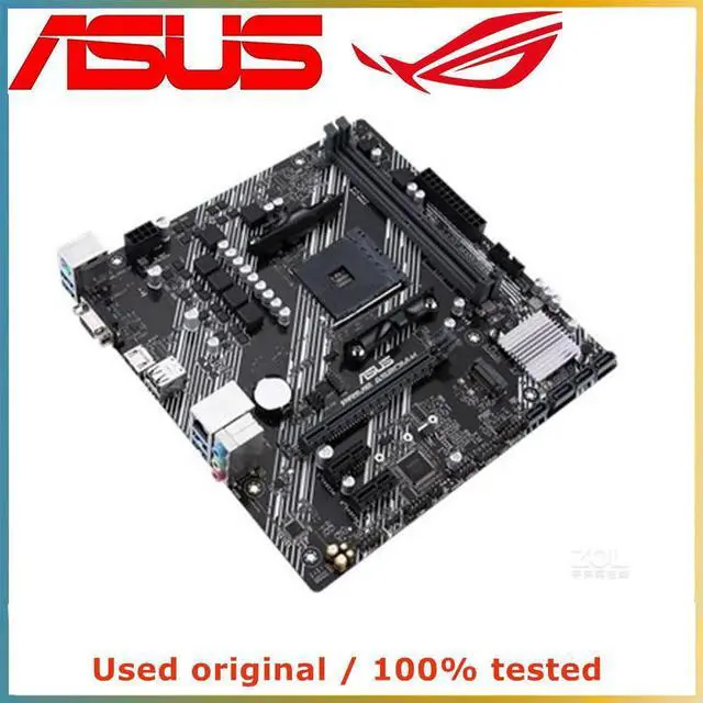 Alt view image 4 of 4 - For A520 For PRIME A520M-K Computer Motherboard AM4 DDR4 64G Desktop Mainboard  SATA III USB PCI-E 3.0 X16