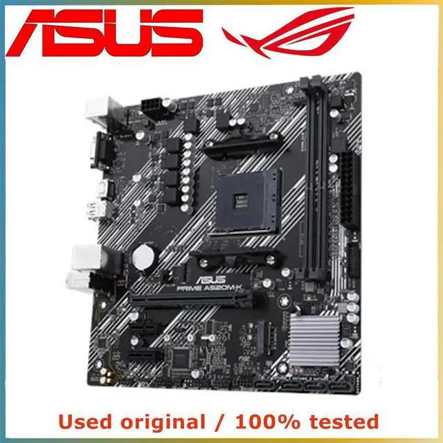 Alt view image 3 of 4 - For A520 For PRIME A520M-K Computer Motherboard AM4 DDR4 64G Desktop Mainboard  SATA III USB PCI-E 3.0 X16