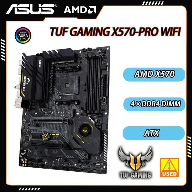 Main image of X570 Motherboard TUF GAMING X570-PRO (WI-FI) Supports Ryzen 5 5600G 5600/Ryzen 7 5700x3d 58003xd 5700x 5800x/Ryzen 9 5950X