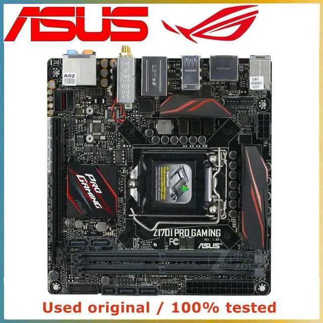 Main image of MINI ITX For Z170I PRO GAMING Computer Motherboard LGA 1151 DDR4 For Z170 Desktop Mainboard M.2 NVME PCI-E 3.0 X16