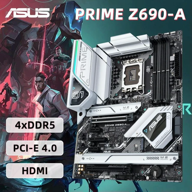 Alt view image 2 of 4 - PRIME Motherboard PRIME Z690-A With LGA 1700 Socket for Core 14th 13th 12th Gen Core i3 i5 i7 i9 Processors DDR5 DIMM