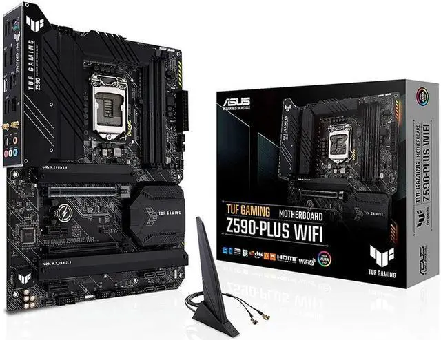 Main image of TUF Gaming Z590-Plus WiFi 6 LGA 1200 (11th/10th Gen) ATX Gaming Motherboard PCIe 4.0, 3xM.2/NVMe SSD,2.5Gb LAN,RGB