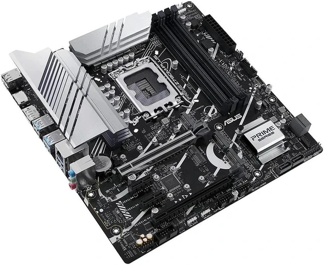 Alt view image 4 of 4 - Prime Z790M-Plus LGA 1700 12th&13th Gen microATX Motherboard PCIe 5.0, 3xM.2 slots,10+1 DrMOS,DDR5,1 Gb LAN, DP