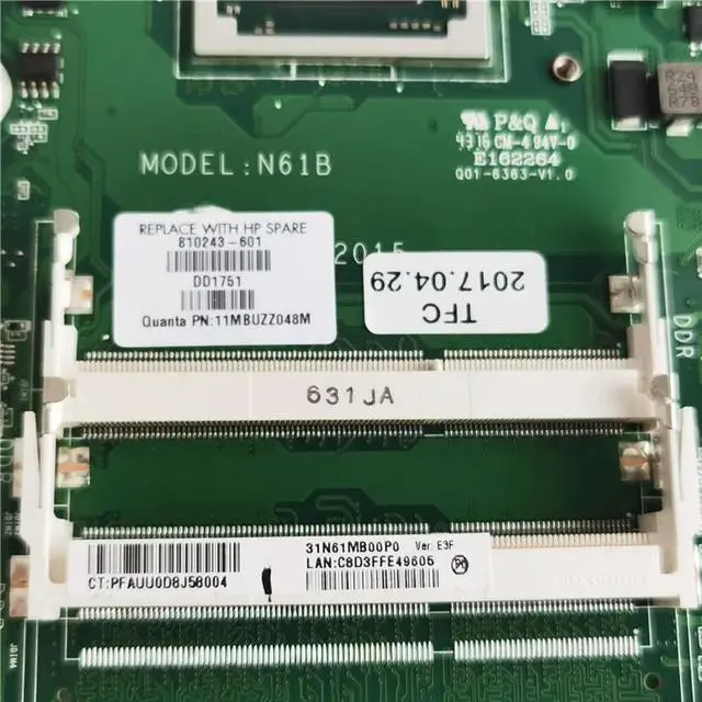 Alt view image 2 of 4 - 810243-601 ForPavilion 23-Q AIO Motherboard DAN61BMB6E0 810243-001 With A10-8700P Mainboard 100% Tested Fully Work