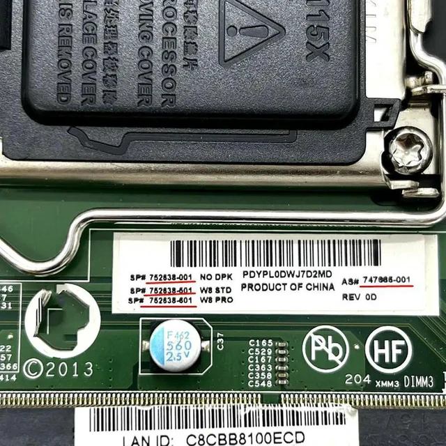 Alt view image 2 of 4 - 752638-001 For600 G1 AIO Motherboard 752638-501 747665-001 DDR3 Mainboard 100% Tested Fully Work