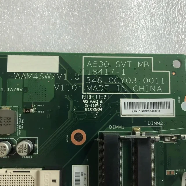 Alt view image 2 of 4 - AAM4SW For A530 AIO Motherboard 18417-1 01LM852 Mainboard 100% Tested Fully Work