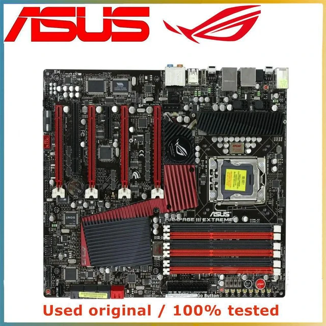 Alt view image 5 of 7 - For X58 For Rampage III Extreme Motherboard LGA 1366 DDR3 24G Desktop Mainboard SATA II PCI-E 2.0 X16