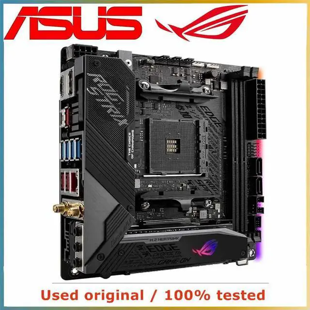 Alt view image 3 of 4 - For X570 X570i ROG STRIX X570-I GAMING Computer Motherboard AM4 DDR4 64G Desktop Mainboard M.2 NVME USB PCI-E 3.0 X16