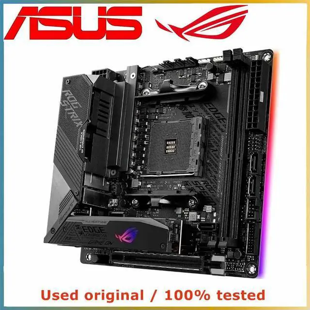 Alt view image 4 of 4 - For X570 X570i ROG STRIX X570-I GAMING Computer Motherboard AM4 DDR4 64G Desktop Mainboard M.2 NVME USB PCI-E 3.0 X16