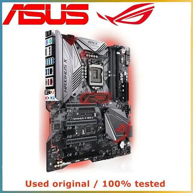 Alt view image 2 of 4 - For ROG MAXIMUS X APEX Computer Motherboard LGA 1151 DDR4 64G For Z370 Desktop Mainboard M.2 NVME PCI-E 3.0 X16
