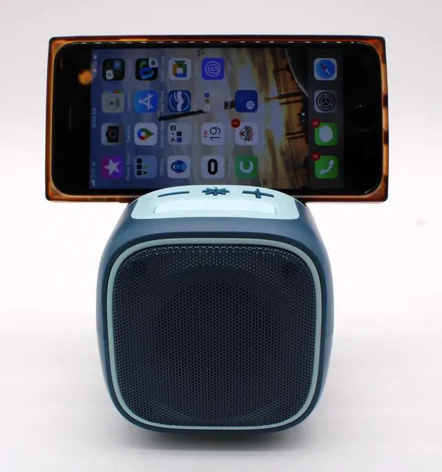 Alt view image 3 of 7 - Jaspertronics TG-359 Rechargeable Bluetooth Speaker Portable Indoor/Outdoor Wireless Stereo Subwoofer with Breathing Light-Blue