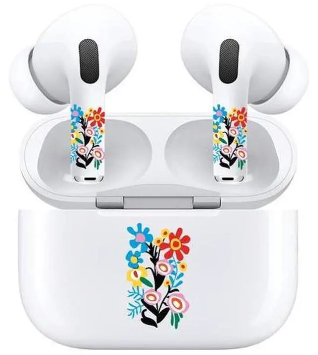 Alt view image 3 of 7 - AirSkins - Decals for AirPods 3, Flowers Design, Scratch-Resistant, Precision Fit, Wireless Charging Friendly, Easy Application, Durable Protection for Earbuds & Case
