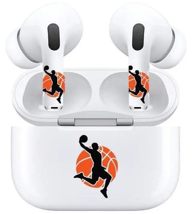 Alt view image 3 of 3 - AirSkins - Decals for AirPods Pro & Pro 2, Basketball Player Design Scratch-Resistant Precision Fit Wireless Charging Friendly Easy Application Durable Protection for Earbuds & Case