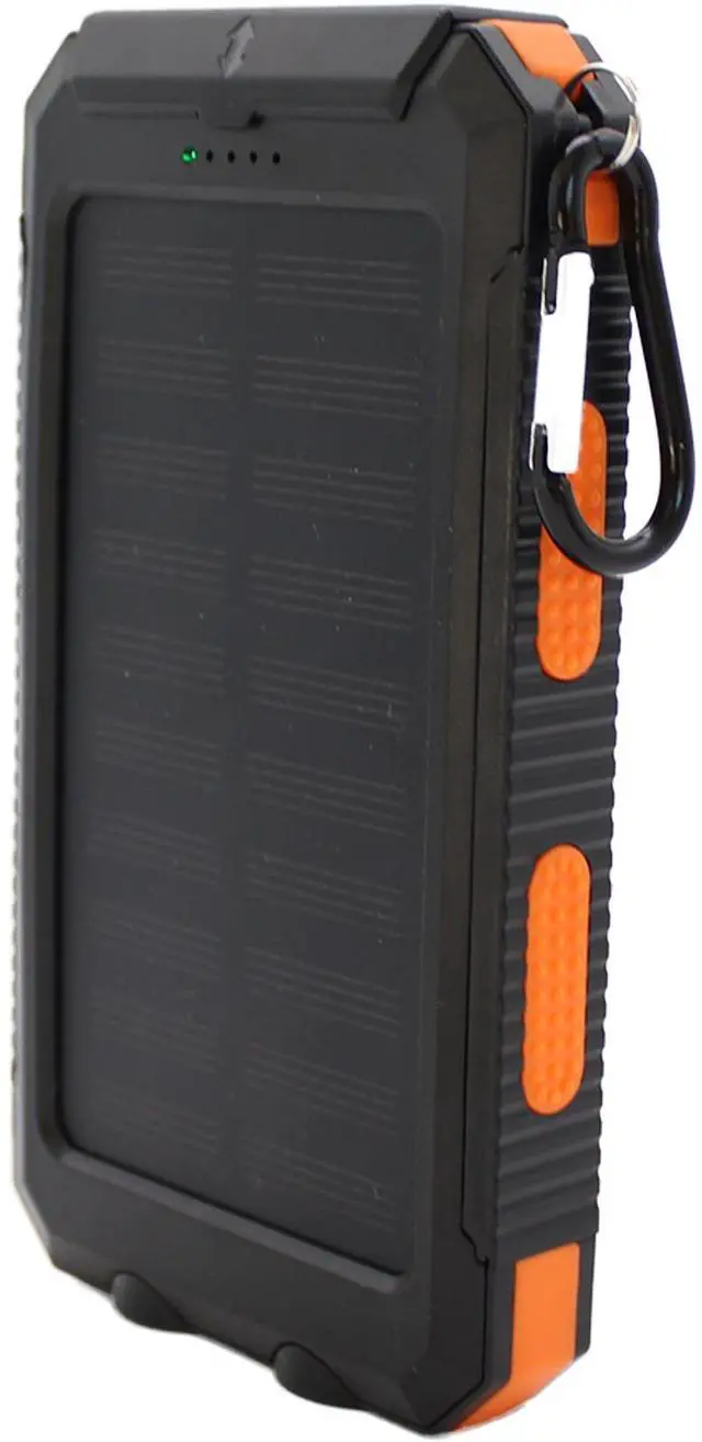 Alt view image 4 of 7 - Jaspertronics Portable Solar Panel Power Bank 5V 2.0A with Built-in Compass Durable, Lightweight, WeaTher-Resistant Charger for Camping, Hiking, Travel, and Emergency Use