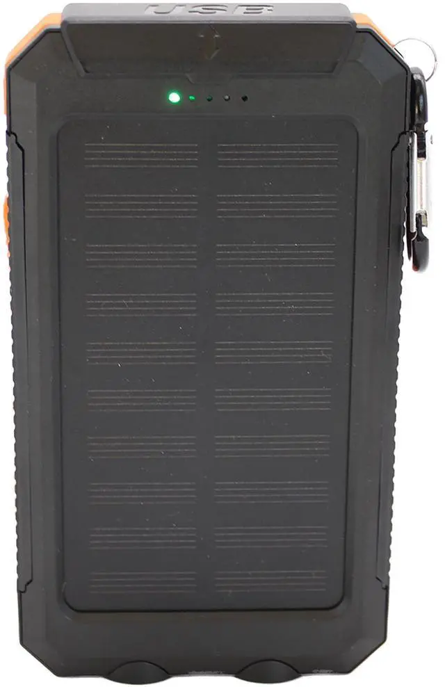 Alt view image 5 of 7 - Jaspertronics Portable Solar Panel Power Bank 5V 2.0A with Built-in Compass Durable, Lightweight, WeaTher-Resistant Charger for Camping, Hiking, Travel, and Emergency Use