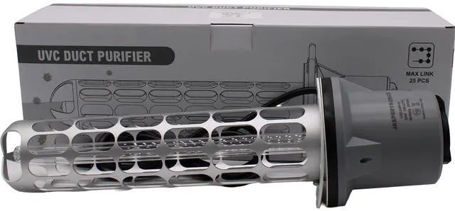 Alt view image 5 of 7 - Jaspertronics 24W 254nm Germicidal U62 UVC HVAC Purification Lamp with Duct Disinfection