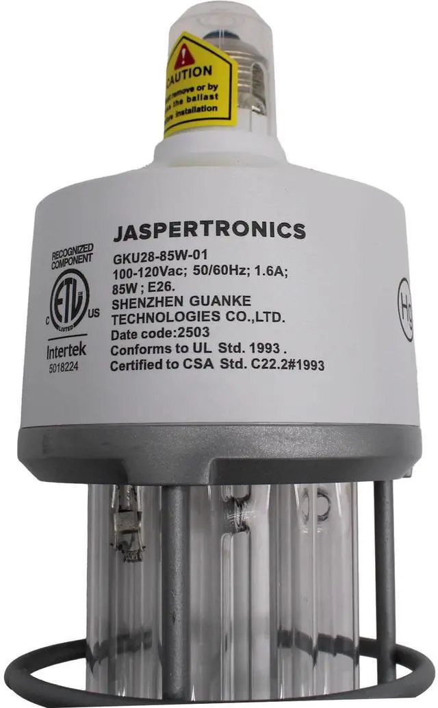 Alt view image 3 of 7 - Jaspertronics 85W 254nm Germicidal UVC Corn Light with Wireless Control & Microwave Sensor