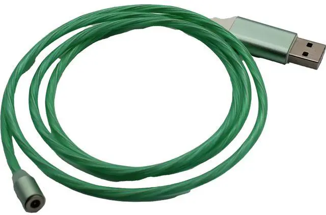 Alt view image 4 of 7 - Jaspertronics Flowing LED Charging Cables with Quick Disconnect Magnetic Tips for Smart Phones, Tablets, and More!