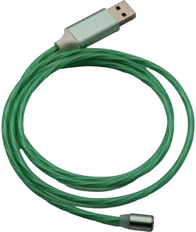 Alt view image 5 of 7 - Jaspertronics Flowing LED Charging Cables with Quick Disconnect Magnetic Tips for Smart Phones, Tablets, and More!