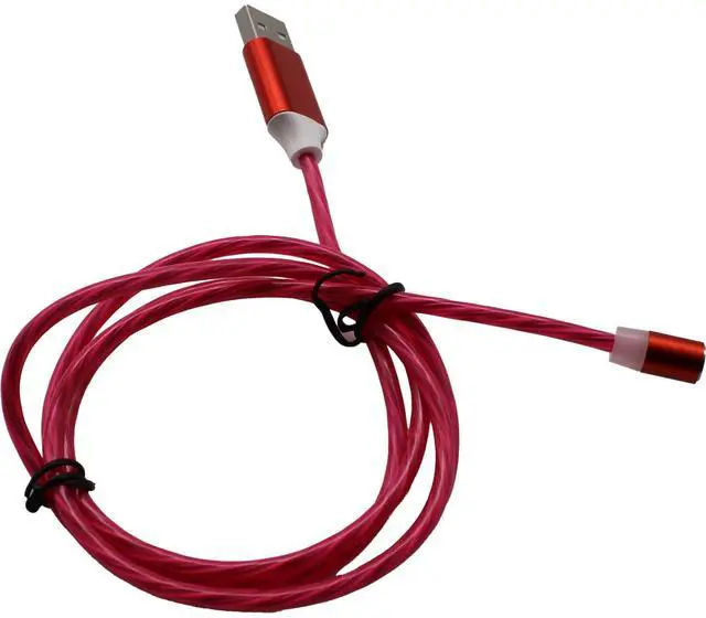 Alt view image 7 of 7 - Jaspertronics Flowing LED Charging Cables with Quick Disconnect Magnetic Tips for Smart Phones, Tablets, and More!