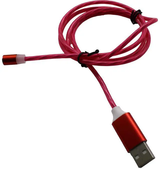 Alt view image 6 of 7 - Jaspertronics Flowing LED Charging Cables with Quick Disconnect Magnetic Tips for Smart Phones, Tablets, and More!
