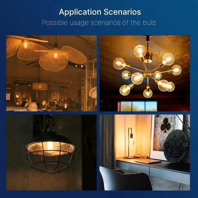 Alt view image 7 of 7 - Jaspertronics G25 LED Edison Light Bulbs 2200K Warm White Dimmable 4W (40W Eqv) 350LM E26 Base Amber Glass CRI90 Energy Saving Lighting for Indoor Chandeliers & Fixtures - 4 Pack
