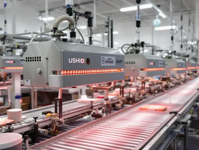 Alt view image 3 of 5 - Ushio 3650 Quartz Infrared Heater QIH480-3650/S Halogen Lamp precision-controlled infrared heating