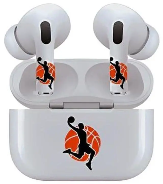 Alt view image 6 of 7 - AirSkins - Decals for AirPods 3, Basketball Player Design, Scratch-Resistant, Precision Fit, Wireless Charging Friendly, Easy Application, Durable Protection for Earbuds & Case