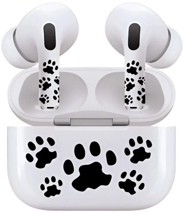 Alt view image 7 of 7 - AirSkins - Decals for AirPods 4, Paws Design, Scratch-Resistant, Precision Fit, Wireless Charging Friendly, Easy Application, Durable Protection for Earbuds & Case
