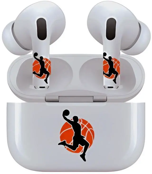 Alt view image 7 of 7 - AirSkins - Decals for AirPods 3, Basketball Player Design, Scratch-Resistant, Precision Fit, Wireless Charging Friendly, Easy Application, Durable Protection for Earbuds & Case