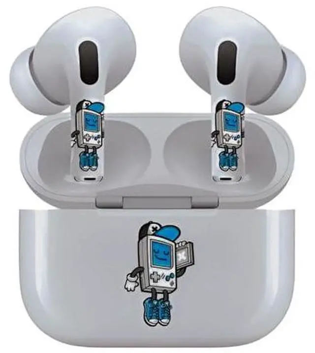 Alt view image 6 of 7 - AirSkins - Decals for AirPods 3, GameBoy Design, Scratch-Resistant, Precision Fit, Wireless Charging Friendly, Easy Application, Durable Protection for Earbuds & Case