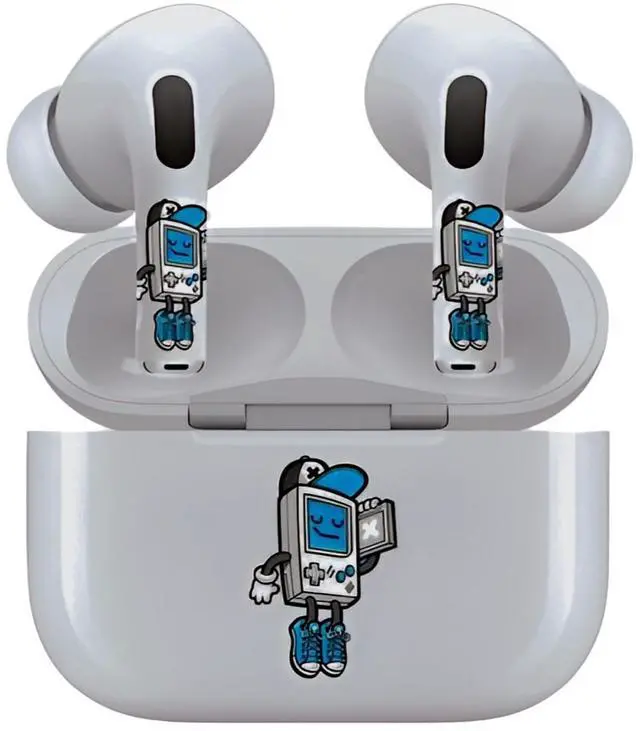 Alt view image 7 of 7 - AirSkins - Decals for AirPods 3, GameBoy Design, Scratch-Resistant, Precision Fit, Wireless Charging Friendly, Easy Application, Durable Protection for Earbuds & Case