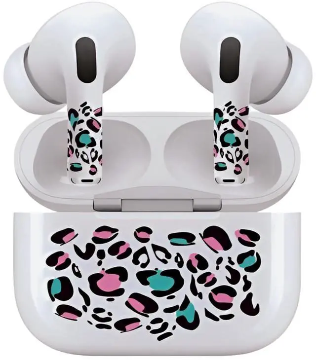Alt view image 7 of 7 - AirSkins - Decals for AirPods 3, Colorful Leopard Print Design, Scratch-Resistant, Precision Fit, Wireless Charging Friendly, Easy Application, Durable Protection for Earbuds & Case
