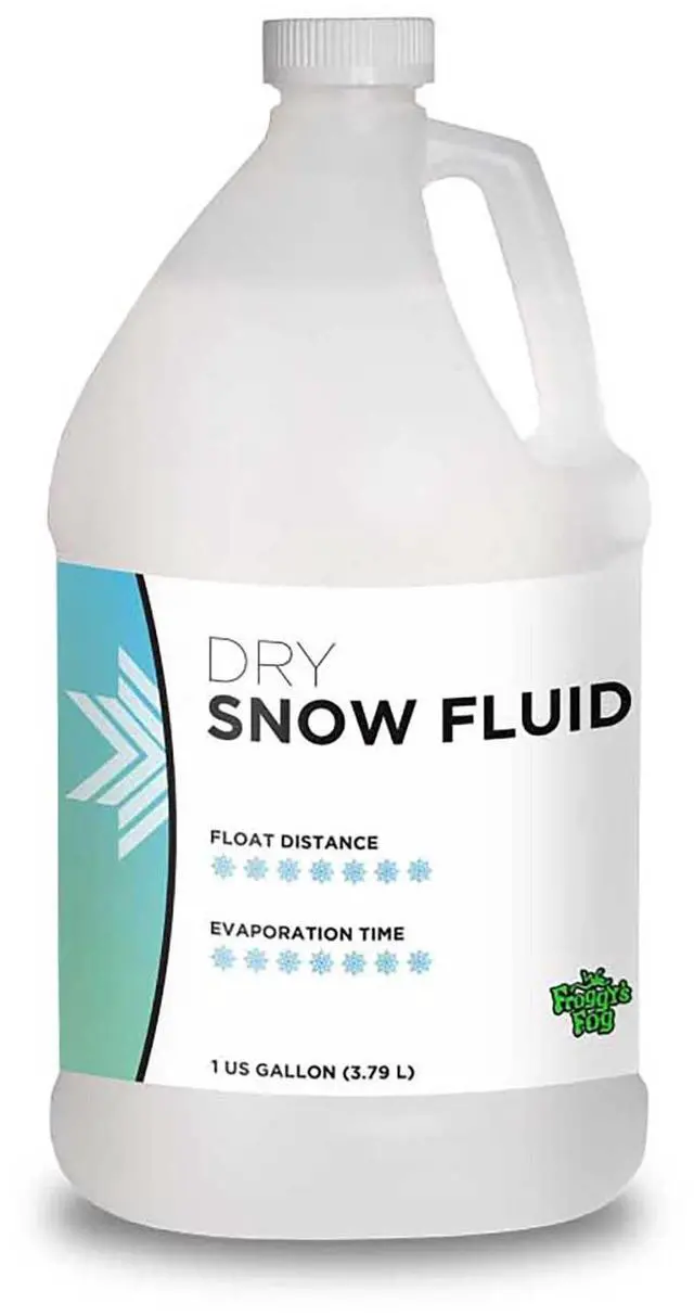 Main image of Froggy's Fog - SN-DR - DRY Snow Juice Machine Fluid - Froggys Flakes (50 - 75 Foot Float / Drop) Low Residue Formula - High Density - Machine Fluid